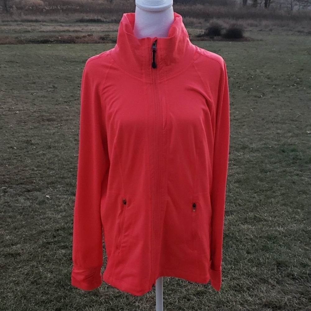Tangerine Exercise Zip Sweater - Picture 1 of 4